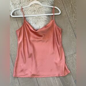 Express Y2K Style Blush Satin Camisole (L)